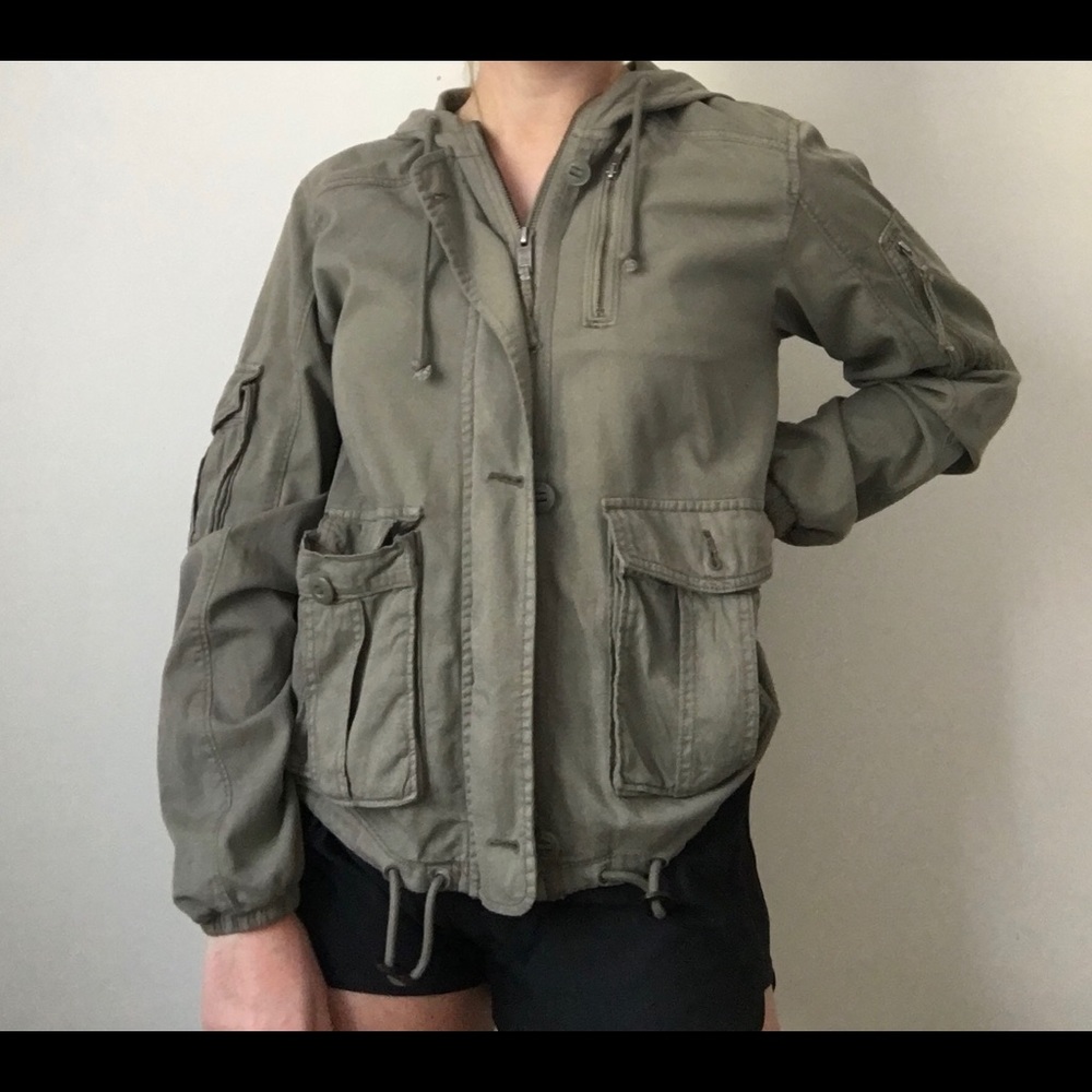 Green jean jacket
